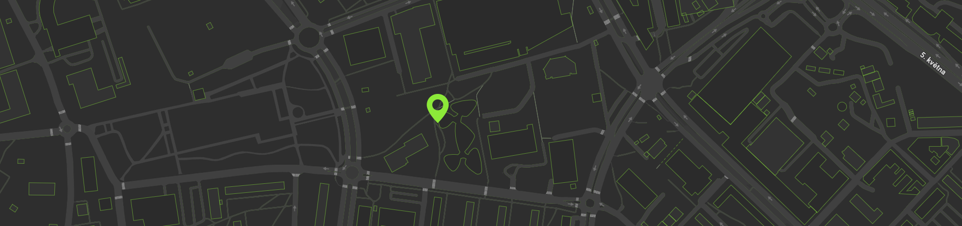 Mapa s vyznačenou polohou Cellularia v budově Main Point Pankrác, Milevská 2095/5, Praha.